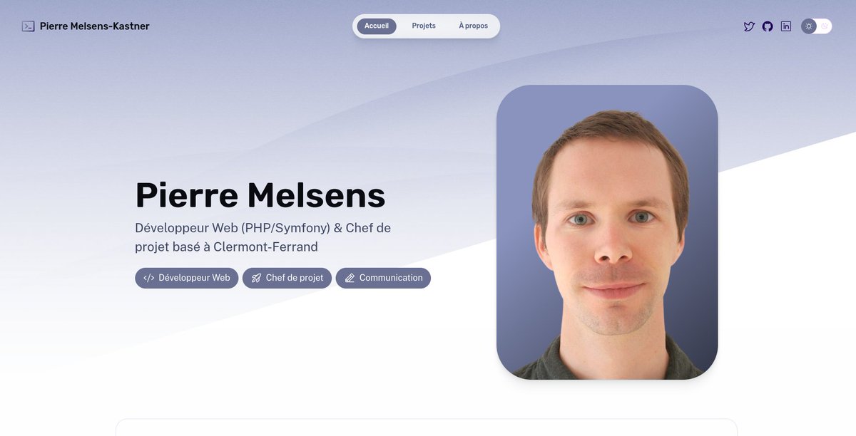 MelsensPierre's tweet photo. 🚀 Je suis heureux de partager avec vous mon portfolio ! 🎉

➡️https://t.co/XkX76ktRFd

👀J'y ai regroupé mes projets les plus récents et mes compétences en design et en développement. N'hésitez pas à y jeter un coup d'œil !💻

#portfolio #marketingdigital #PHP
#WordPress #webdev https://t.co/fCfm1wNtrY
