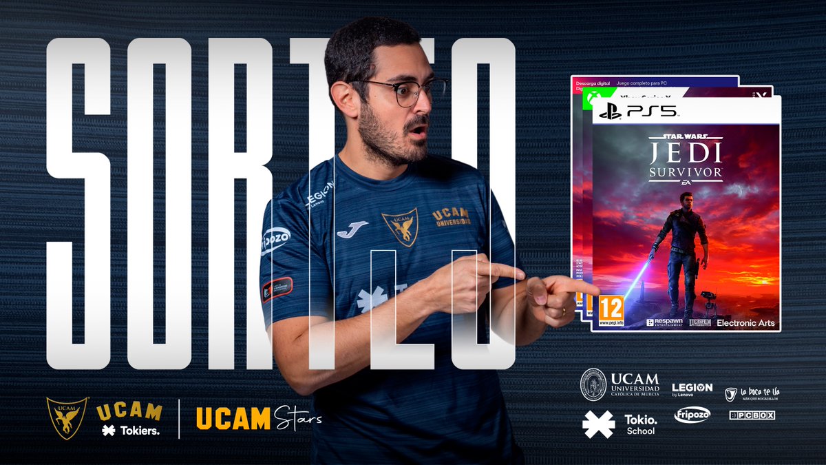 jolivarestolosa's tweet photo. 🔥¡¡SORTEO DE UN STAR WARS: JEDI SURVIVOR!!🔥

Con los amigos de @UCAM_esports sorteamos un #StarWarsJediSurvivor. ¿Lo quieres?

❤️Dale FAV a este tuit
🔄 Dar RT a este tuit
🎮Síguenos a @UCAM_esports y a mí @jolivarestolosa 

La semana que viene anunciamos ganador. 

¡SUERTE! https://t.co/v8cWOt1HtN