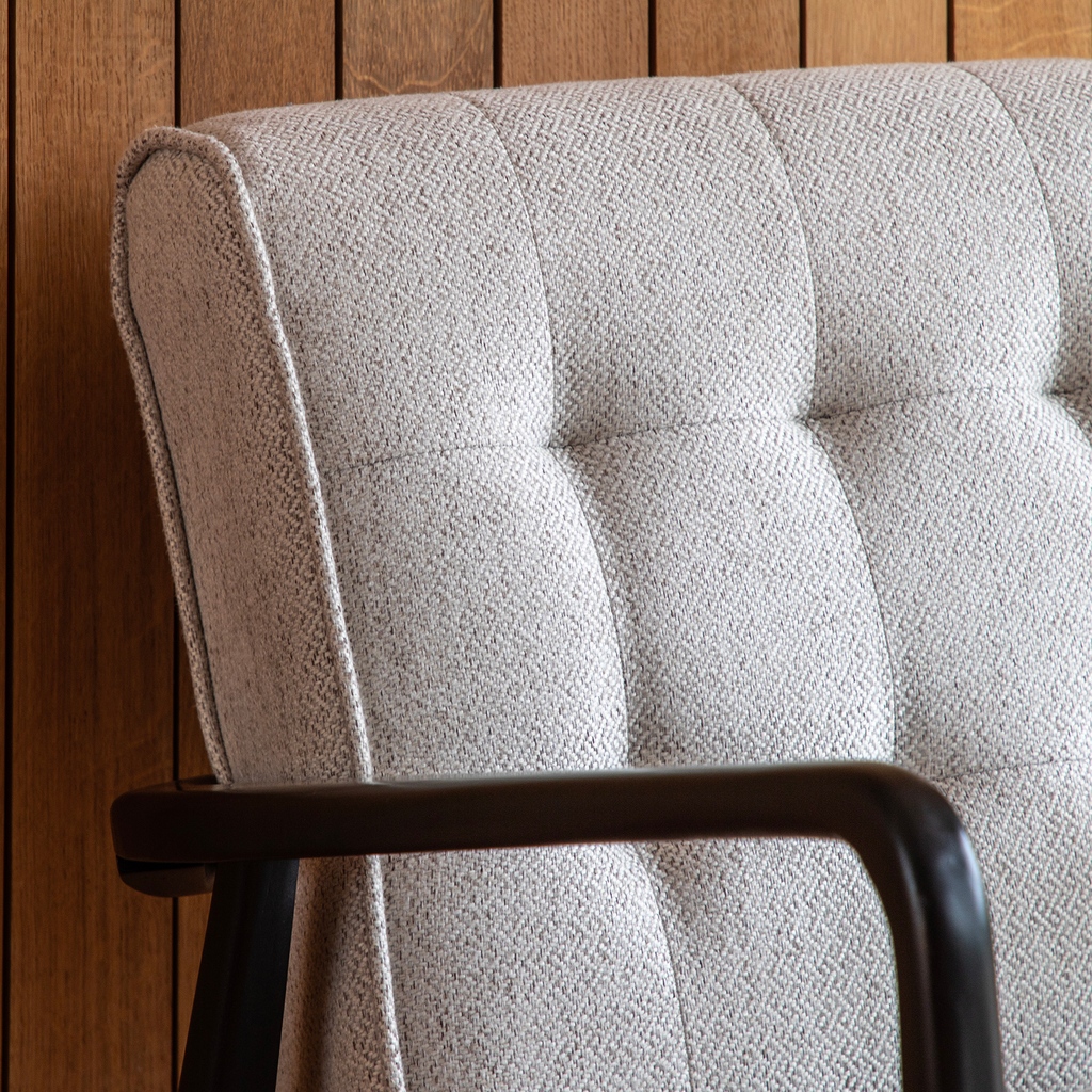 Introducing a new finish for our bestselling Humber Armchair - Stand out Mid-Century style with a dramatic black solid oak frame and contrasting natural weave upholstery. #newlaunch #ss23 #springsummer23⁠