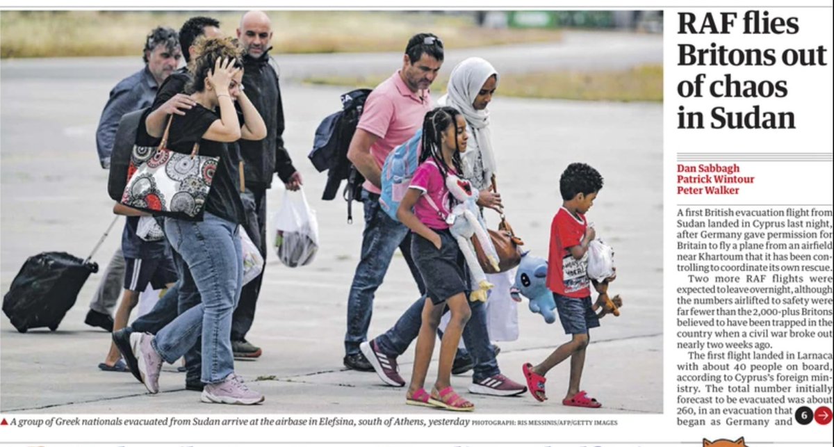 How many more days will the horror in Sudan be presented to international audiences as the story of evacuating Westerners?! This isn't the only (or even most important) connection to the fighting. Short thread