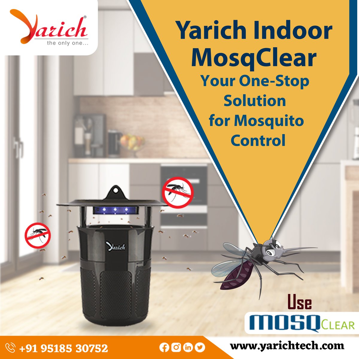 YarichTech's tweet photo. Keep Mosquitoes at Bay with Protect Your Home from Mosquitoes with Yarich Indoor MosqClear

𝐄𝐦𝐚𝐢𝐥 -  info@yarichtech.com
𝐂𝐨𝐧𝐭𝐚𝐜𝐭 𝐔𝐬:- 95185 30752

#yarich #yarichtech #mosqclear #mosquitoes #mosquitoeskill #mosquitokill #safety #protection #indoorsafety #bestproduct https://t.co/Eizc4WBr8S