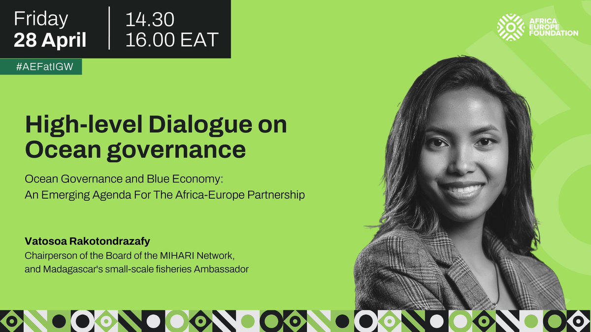 LMMAMada's tweet image. @VatosoaRakoton1, our Board Chair will represent the @LMMAMada at the High Level Dialogue on Blue Economy and Ocean Governance hosted by @AfricaEuropeFdn at #IGW tomorrow.

🔗See the agenda and speakers : bit.ly/41CYaZK

#AEFatIGW