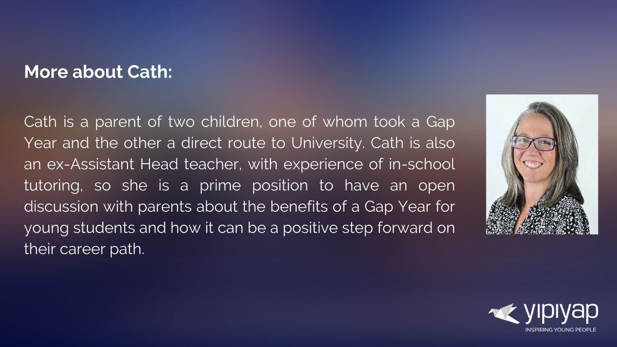 yipiyap's tweet photo. βΌοΈCalling all Year 13 parents! We are pleased to announce we are holding our Yipiyap Parent Gap Year Q&A session tonight at 6:30- 7pm with our Opportunities Director, Cath Devany. Parents can sign up using the link below.
https://t.co/HmbnBUUPAk
#Parents #PTchat #GapYear #Career https://t.co/f550D9oSyD