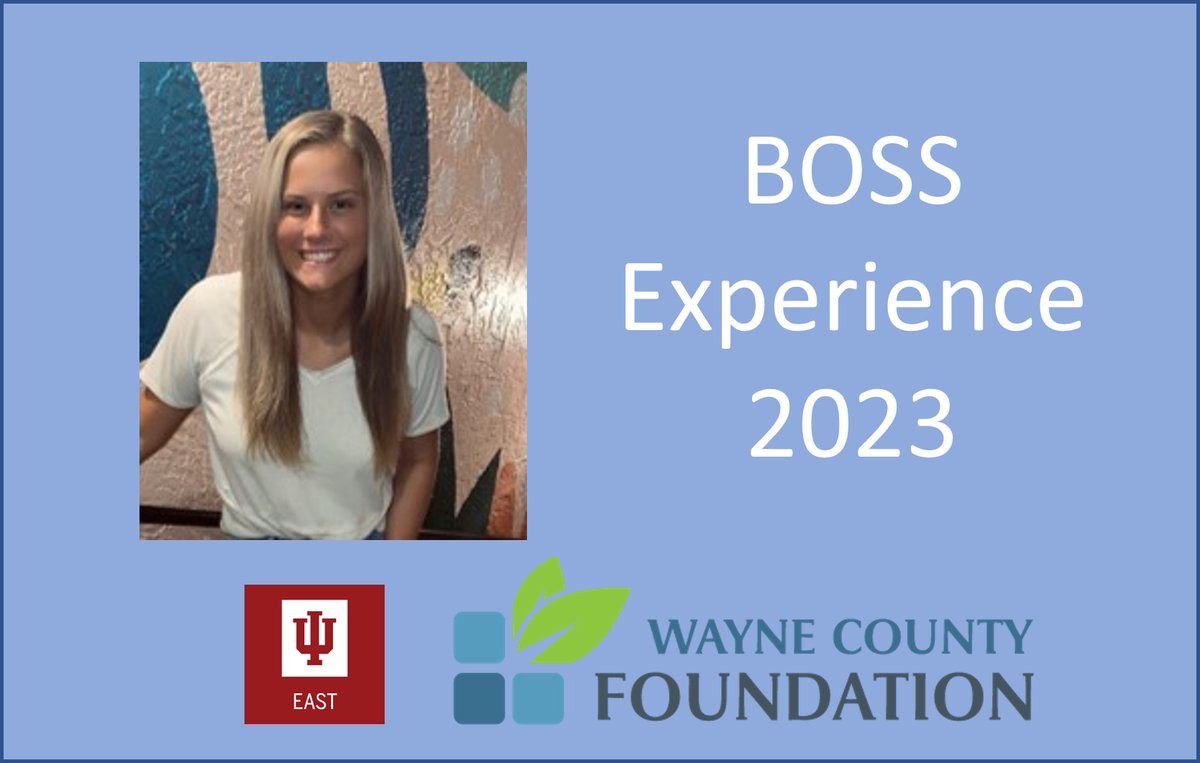 IUE_ENTR's tweet photo. @iueast soon to be graduate Taylor Browning will be participating in the BOSS Experience 2023. The BOSS Experience is a #graduate #Entrepreneurship project instructed by Professor Tim Scales with the support received from the Wayne County Foundation.
@iueredwolves @RedWolvesWBB https://t.co/y9nNLGcs4P
