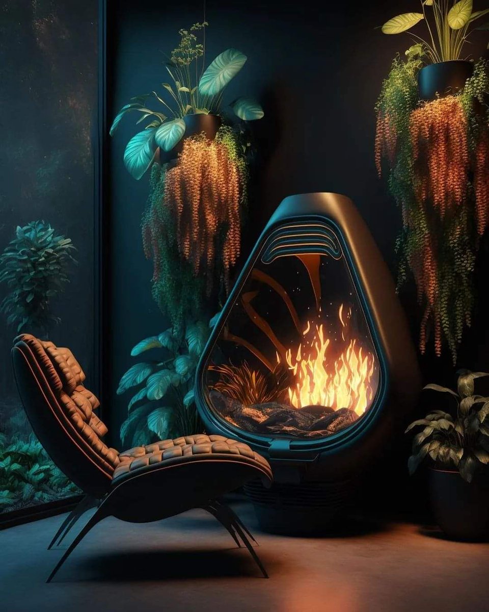 Foxy_Charmz's tweet image. Check out these #ai designed fireplaces... 👌🏼