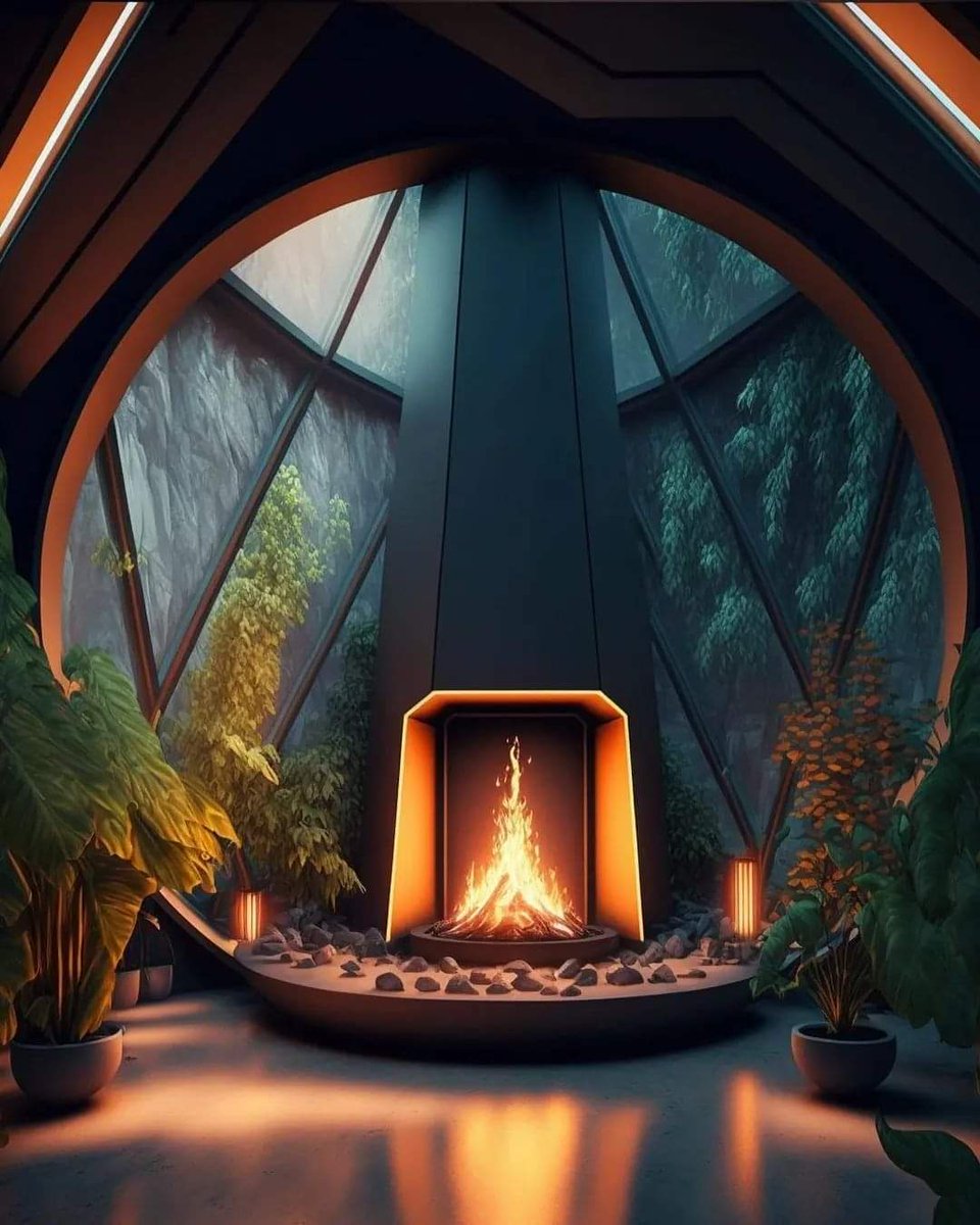 Foxy_Charmz's tweet image. Check out these #ai designed fireplaces... 👌🏼