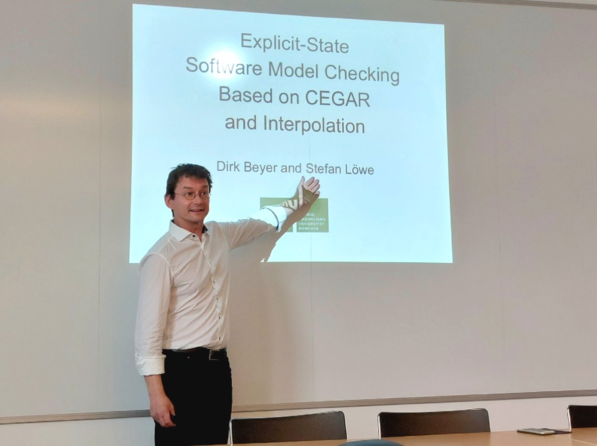 ETAPS Conferences (now on other platforms) (@etapsconf) on Twitter photo <a href="/beyer_dirk/">Dirk Beyer</a> talks about their paper that has won the ETAPS Test-of-time award this year. Congrats, Dirk! <a href="/beyer_dirk/">Dirk Beyer</a> talks about their paper that has won the ETAPS Test-of-time award this year. Congrats, Dirk!