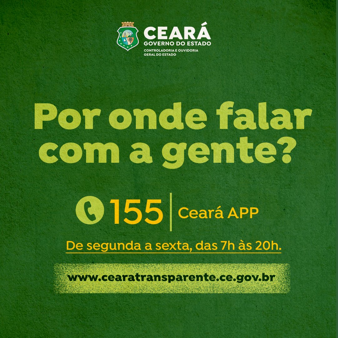 GovernoDoCeara's tweet image. 👂A Ouvidoria do Ceará é um canal para que todos os cearenses possam se manifestar sobre as políticas e serviços públicos prestados pelo governo estadual. 

#GovernoDoCeará #Ouvidoria #FalaCearense