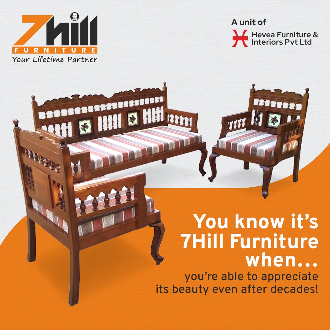 At 7Hill, decades of experience and years of mastery go into a single piece of furniture. And, it shows!

#7hillfurniture #yourlifetimepartner #beauty #durablefurniture #furnitureleader #heveafurniture #furniturecraftsmanship #qualityfurniture #woodfurniture #woodworking