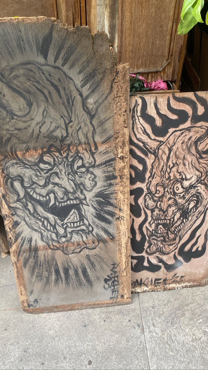 RatChef_'s tweet photo. RatChef gets corona virus and isolates and home but also kinda inspired so RatChef finds scrap plywood and paint and starts painting and now wants to keep doing it #ThankYouRatGod https://t.co/z1MqJ7E9P9