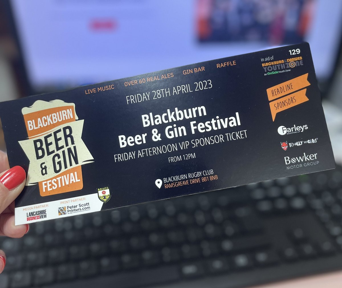 Really looking forward to the <a href="/BburnBeerFest/">Blackburn Beer Fest</a> sponsor networking event tomorrow afternoon 🍻 🍻
Beer 🍺 
Gin 🍸
Live music 🎶 
And fundraising for <a href="/BDYouthZone/">Blackburn & Darwen Youth Zone</a> 💰

See you there? 👀