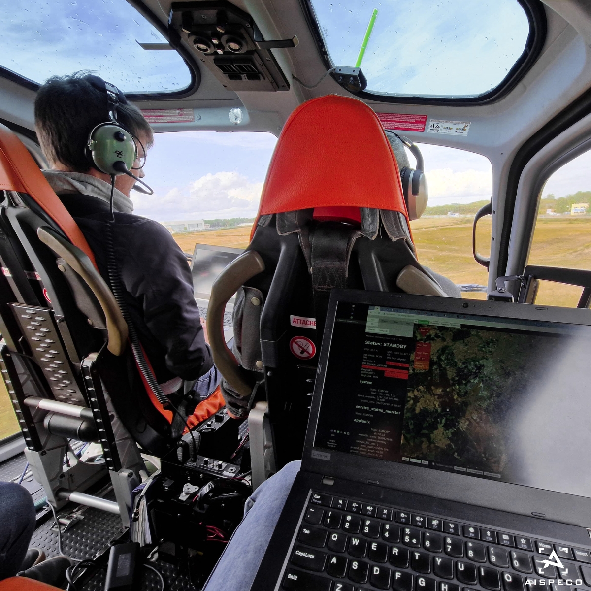 aispeco's tweet photo. #AISPECO data-collection system mounted on AS350 for #corridormapping application. Equipped with:
• @Riegl VUX240 LiDAR scanner;
• @TrimbleApplanix AP+50 GNSS and IMU positioning system;
• 2 x @PhaseOnePhoto iXU-RS1000 cameras;
• 1 x @PhaseOnePhoto iXM-50 camera.
#geospatial https://t.co/SDf26lmQSP