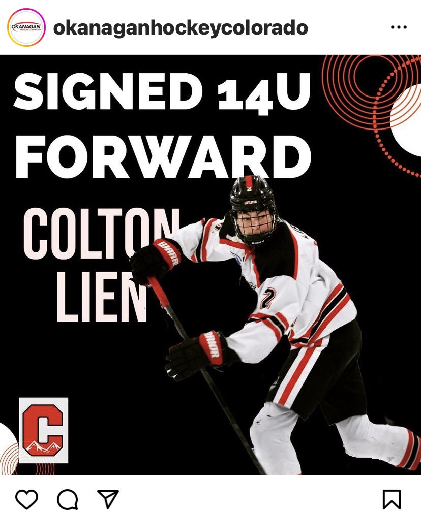 Congrats to my teammate Colton Lien for signing with the AAA Okanagan team. #lhahawks #nationalchampions