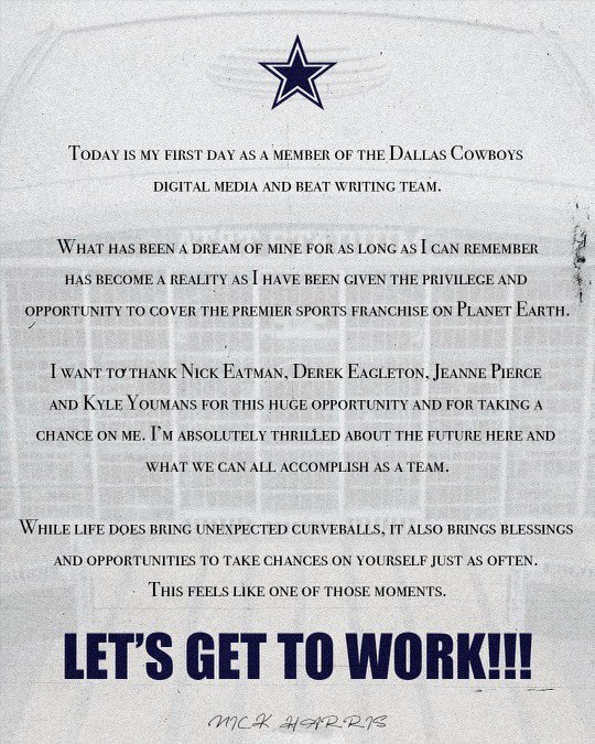 Nick Harris (@nickharrisfwst) on Twitter photo Thank you, God! 🤲☪️
Blessed and truly honored to announce that I have joined the <a href="/dallascowboys/">Dallas Cowboys</a>. Thank you, God! 🤲☪️
Blessed and truly honored to announce that I have joined the <a href="/dallascowboys/">Dallas Cowboys</a>.