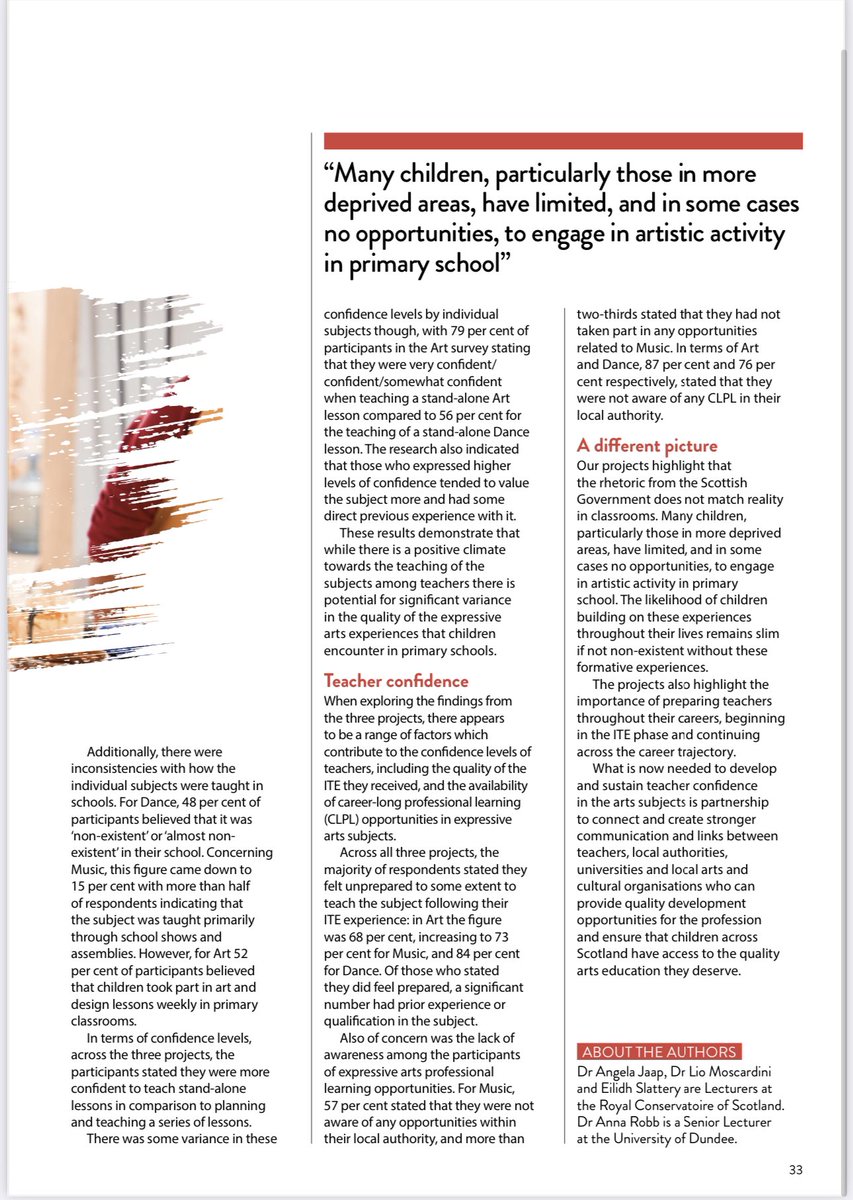 Dr Angela Jaap (@angelajaap) on Twitter photo Thanks <a href="/gtcs/">The General Teaching Council for Scotland</a> for inviting us to contribute a piece to Teaching Scotland magazine. We’ll be continuing this work over the coming months <a href="/robb_anna/">Dr Anna Robb</a> @EilidhSlattery <a href="/RCStweets/">Royal Conservatoire of Scotland</a> Thanks <a href="/gtcs/">The General Teaching Council for Scotland</a> for inviting us to contribute a piece to Teaching Scotland magazine. We’ll be continuing this work over the coming months <a href="/robb_anna/">Dr Anna Robb</a> @EilidhSlattery <a href="/RCStweets/">Royal Conservatoire of Scotland</a>