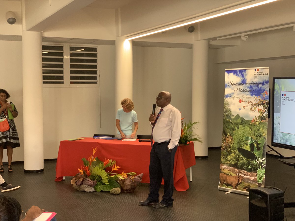 SAcmartinique's tweet photo. Ouverture de la 3ème édition du #semchlordecone972 par Madame Nathalie MONS, Rectrice de l'@acmartinique, Chancelière de l'Université. @ProfDocMartinik @HGAcmartinique @EDDacMartinique @DaneMartinique https://t.co/puTXdTyoJW
