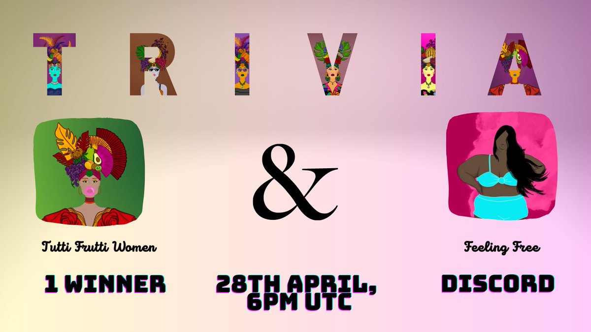 Want to feel free and empowered? 💪❤️🍍

Join our trivia quiz tomorrow and discover the beauty of self-love with <a href="/FeelingFreeNFT/">Feeling Free | CNFT</a> . 💛 

🍒discord.com/invite/uSq9zqC…