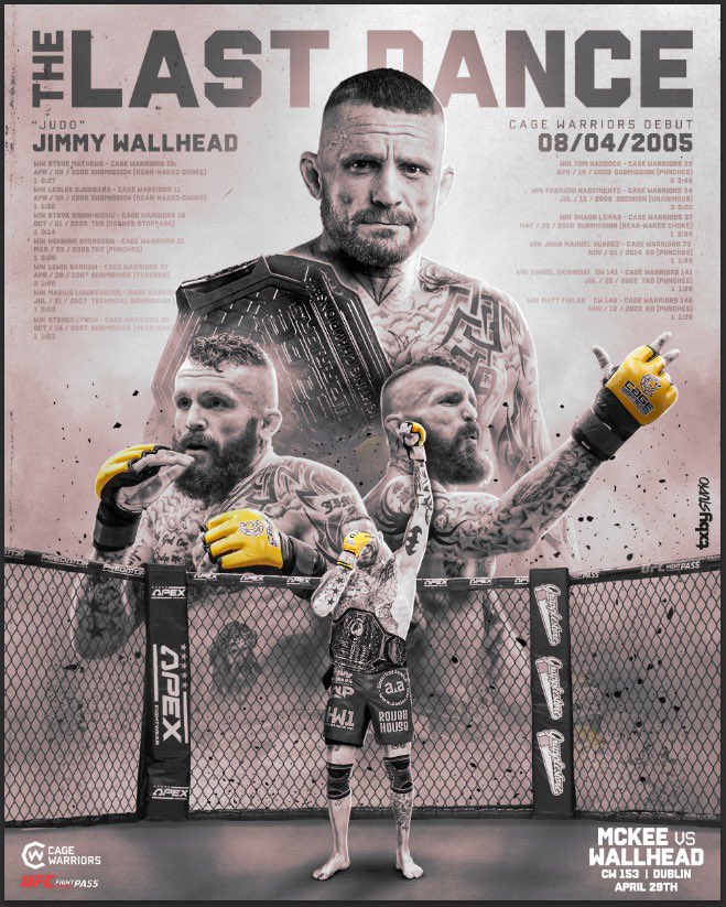 CageWarriors's tweet image. The Last Dance 💛

[#CW153 | Sat, April 29th | @JudoJimmy]