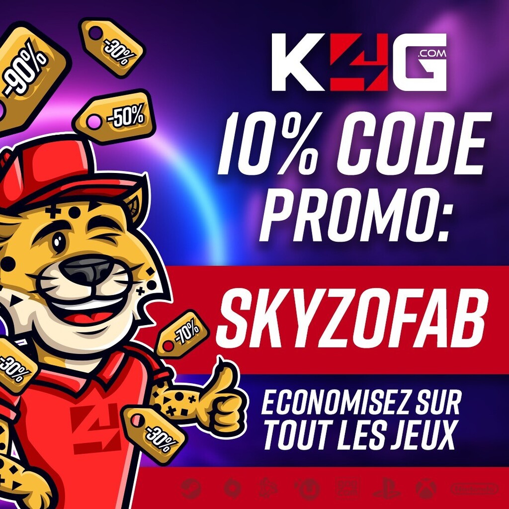SkyzoFab's tweet photo. Nouveau Partenaire https://t.co/FfQyMDJbMS !! @k4g_com votre revendeur de clefs de jeux, Gifs carte PSN XBOX STEAM... à prix réduit (Profitez de -10% avec le code Promo SKYZOFAB) Toute les explication en vidéo ==> https://t.co/kkEBIPiwIU #twitch #youtu… https://t.co/vPCvWCmXcq https://t.co/GdOV5v4uGU