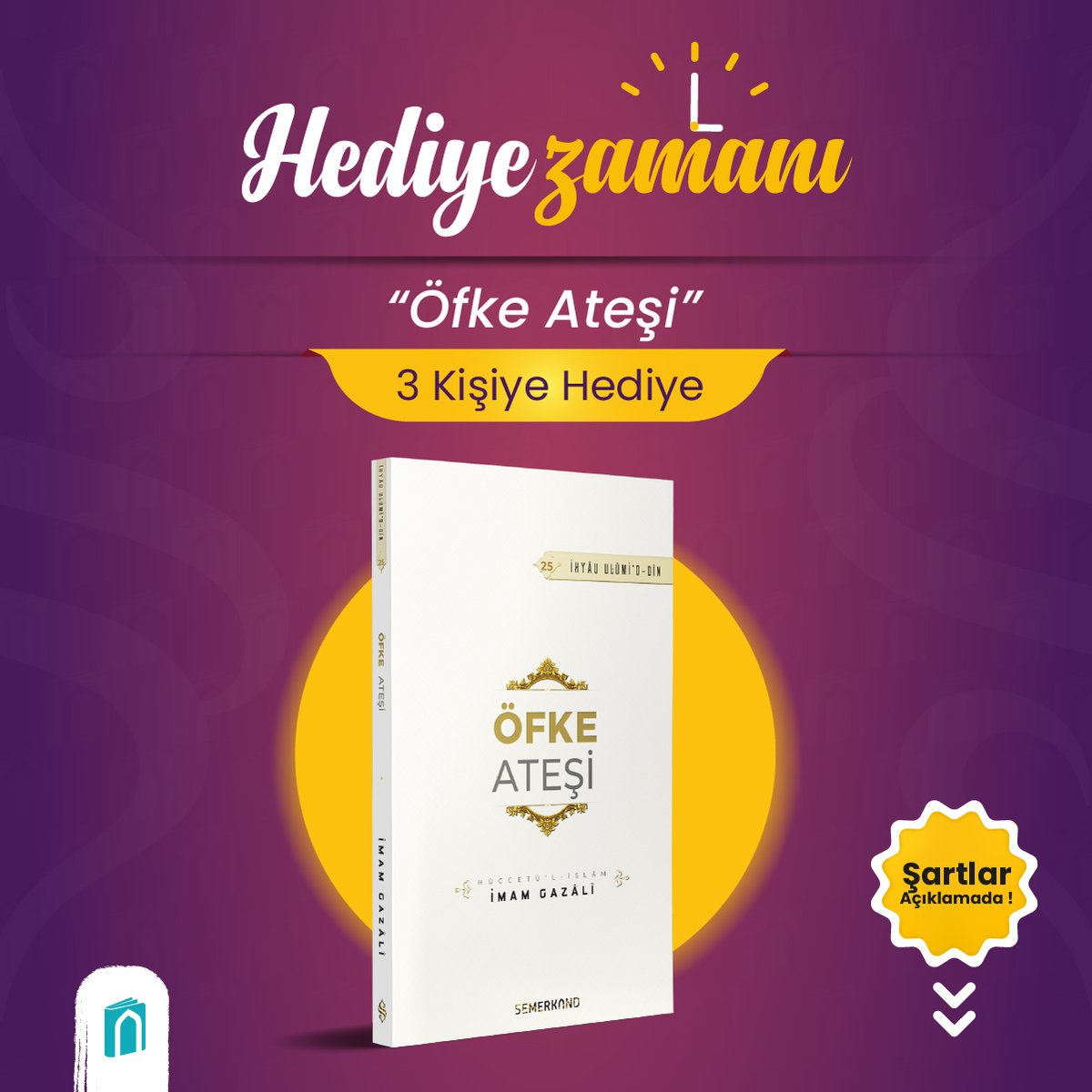 🎁 HEDİYE ZAMANI

📗 “Öfke Ateşi” isimli kitabımız 3 kişiye hediye

✔ Profilimizi takip et
✔ Bu paylaşımı beğen ve retweetle
✔ 3 arkadaşını yoruma etiketle

📌 Sonuçlar 1 Mayıs Pazartesi günü açıklanacaktır...

#hediye #kitap #çekiliş #semerkandkitap #iyiokuriyikitapokur