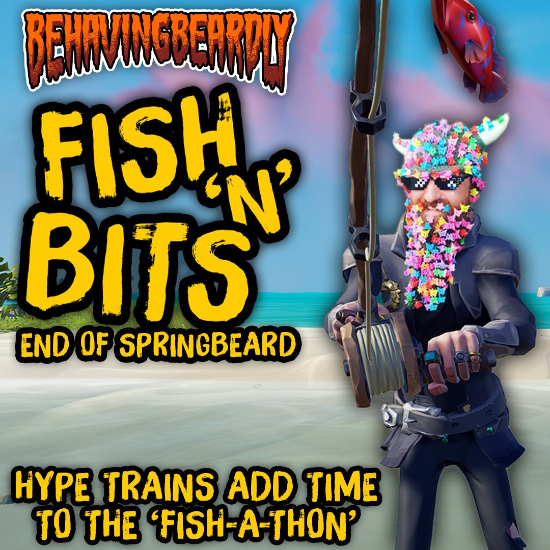 BehavingBeardly's tweet photo. May 14th...
I wanted to end #SpringBeard on a high and I've been toying with a new idea to use Hype Trains to automatically add time to a '-thon' counter using @AitumTV... Down side (for me) is I've been pressured into making it a 'Fish-a-Thon'... 🤮🤣 https://t.co/OALXCSo9Iq