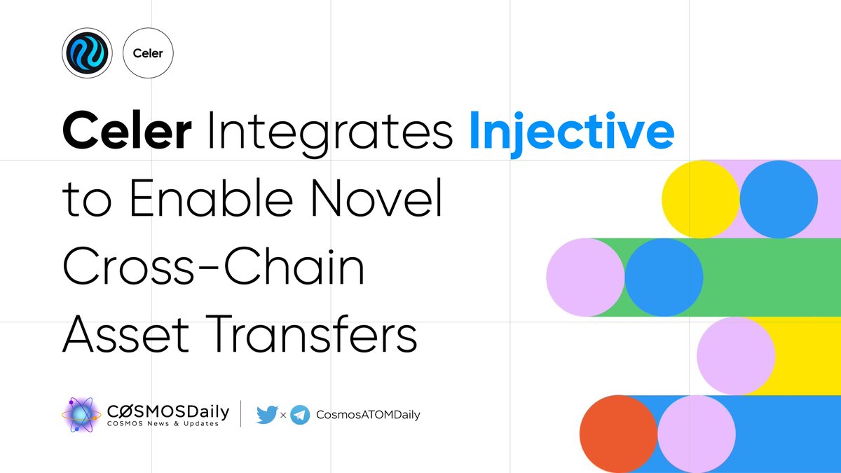 TKRAirdrop's tweet photo. 🎉Exciting news! 

@CelerNetwork has integrated with @Injective_ to enable novel cross-chain asset transfers! 

This collaboration brings new assets from L1 and L2 networks into the #Injective ecosystem.

#Celer $CELR
$INJ https://t.co/q27wziaEQr