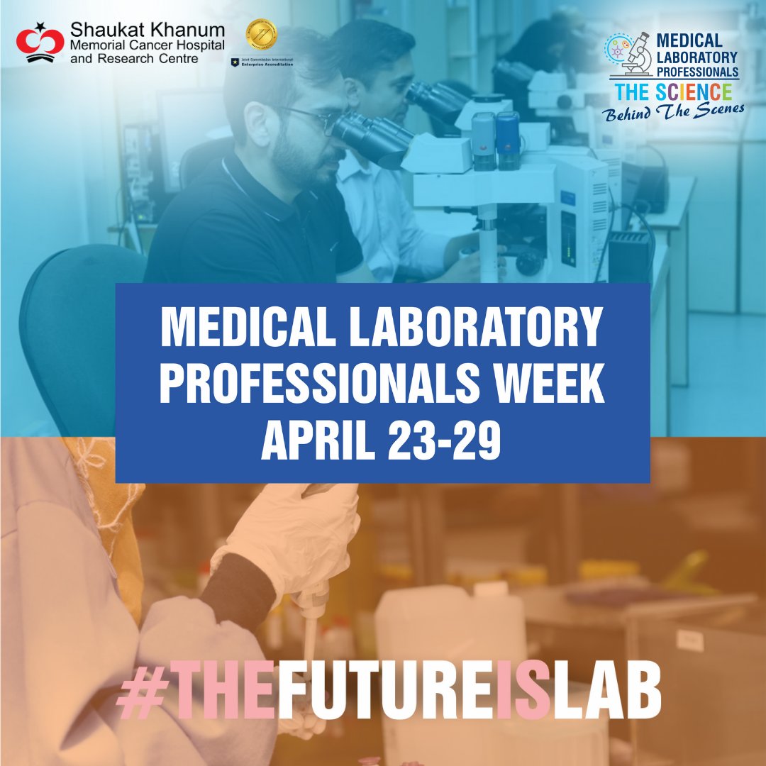 SKMCH's tweet image. Behind Every Accurate Diagnosis Lies a Medical Laboratory Professional
Medical Laboratory Professionals Week is celebrated each year from April 23rd to April 29th to acknowledge our unsung heroes for their consistent hard work.

#TheFutureIsLab #MLPW23 #SKMCH #Pathology #SKMCHLab