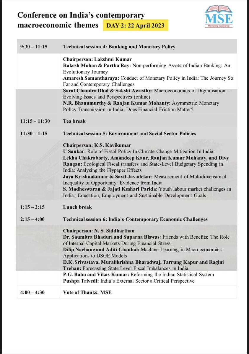 K_Aman09's tweet photo. I presented our co-authored paper on Ecological Fiscal Transfers at the Conference on India’s contemporary macroeconomic themes held at #MSE, Chennai. April21-22,2023. @lekhachakrborty @divyrangan @RanjanKM85 https://t.co/K59RS0NiTa