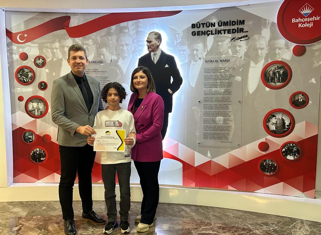 8.Ulusal Tales  Matematik Yarışması’nda finale katılmaya hak kazanan 7.sınıf öğrencimiz Gökalp TURAN’ı ve 3.Ulusal Tales Fen Bilimleri Yarışması’nda finale katılmaya hak kazanan 6.sınıf öğrencimiz Elina KAYAOĞLU’nu tebrik ediyor başarılarının devamını diliyoruz.