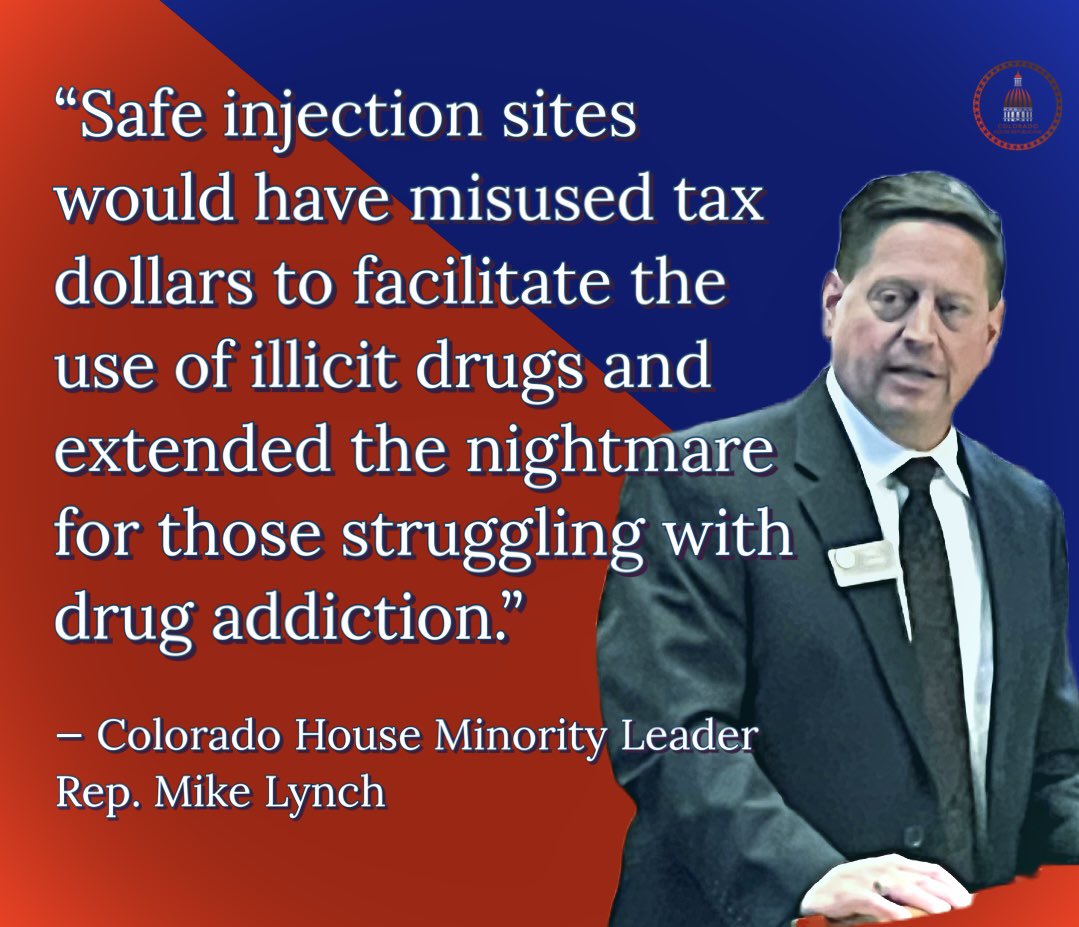 RogerHudsonCO's tweet photo. House Minority Leader Lynch released the following in response to #HB1202 failing in the senate.
“I am grateful to the senate for putting an end to this poorly thought out bill before it created more Colorado opioid tragedies in our state.” #CoPolitics https://t.co/JxuylfsRNa https://t.co/Wap13U1jrm