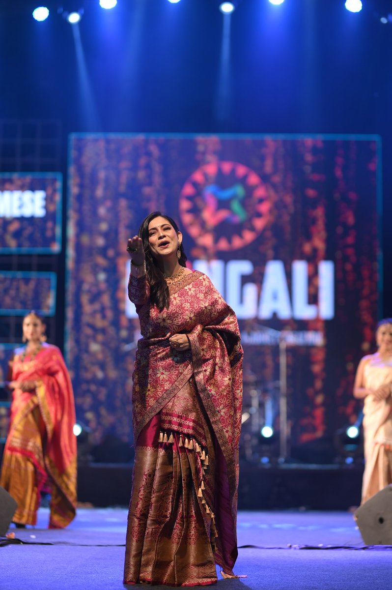 What a magical show at Rongali! ✨ Walked the ramp as Showstopper for the brand Pure Assamese Attire. Thank you Karabi for thinking about me while weaving this stunning Mekhela Chador. #fashion #showstopper