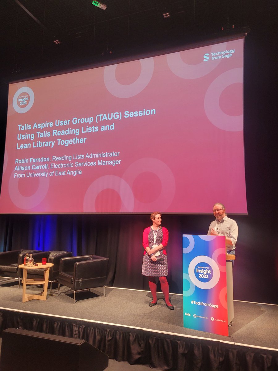 leanlibrary's tweet photo. We're ready for our afternoon sessions! #TechfromSage.

We're looking forward to hearing from Allison and Robin from @UEALibrary on using #LeanLibrary and @talis Aspire together. https://t.co/3wRAUNlNIB