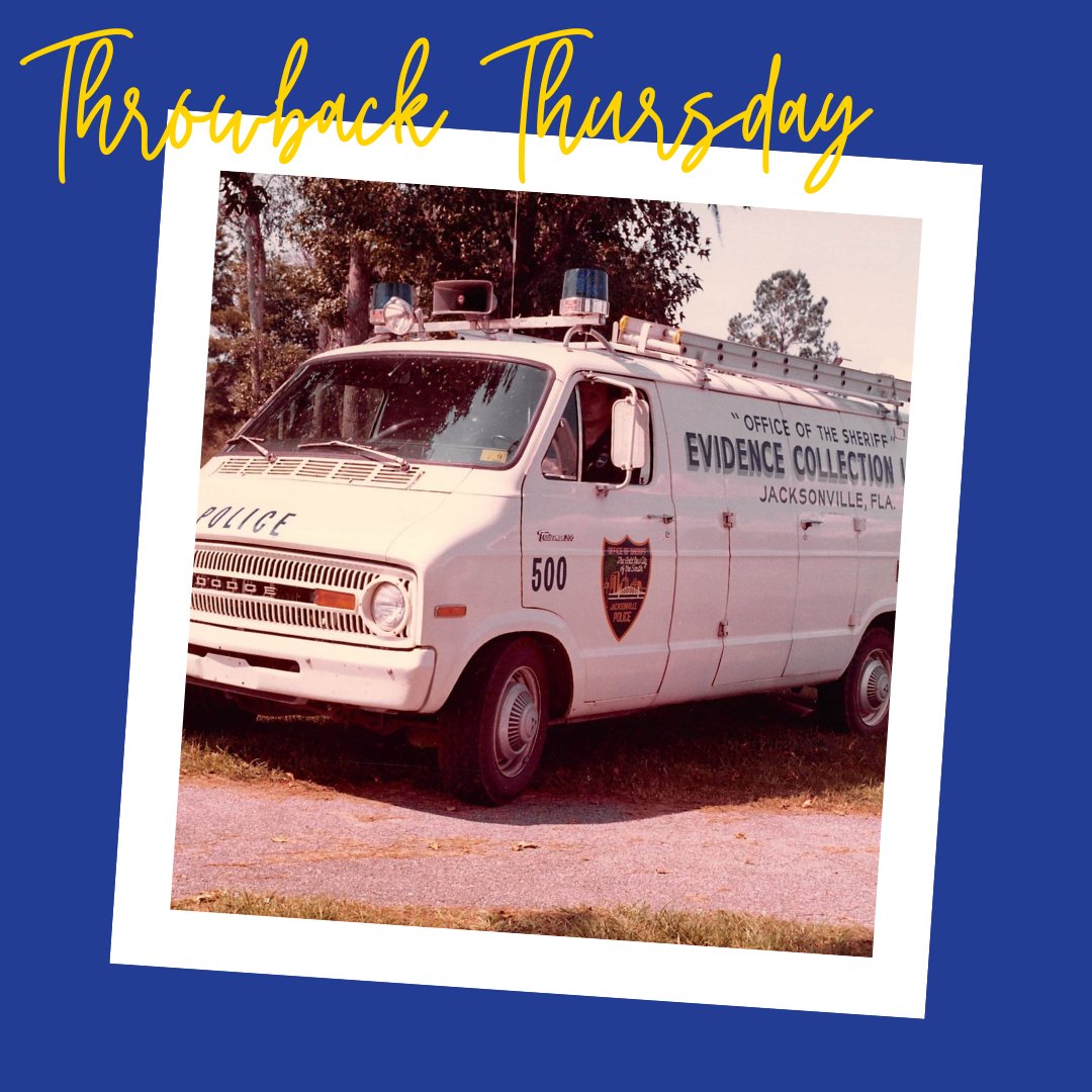 JSOPIO's tweet image. A throwback of times &amp;amp; memories. #TBT. This photo is of a #JSO Evidence Collection Unit vehicle currently known as the Crime Scene Unit. These detectives respond to the scenes of crimes to 📸 &amp;amp; collect evidence as part of your investigation. #letsnotforget #ThrowbackThursday