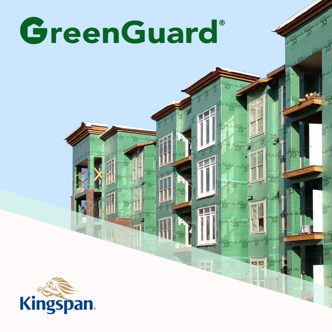 Our GreenGuard RainDrop 3D Building Wrap is an advanced house wrap creating air space behind the cladding.

As an air barrier material, it has demonstrated water holdout capabilities in industry-recognized water resistance tests.

bit.ly/3HO8gy3