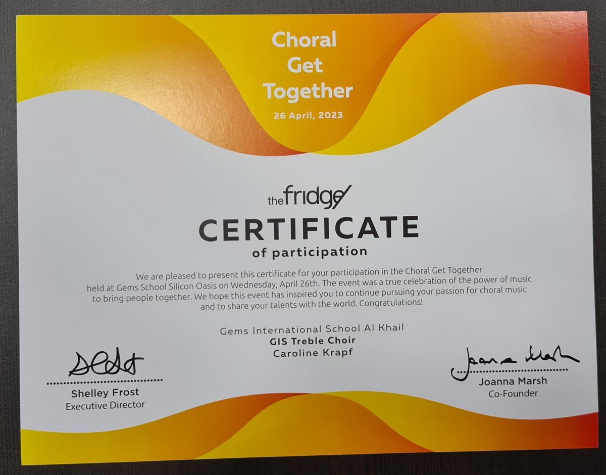CarolineKrapf's tweet photo. GIS Treble Choir at ChoirFest by theFridge. The Choral Get Together on 26th April, 2023 was an amazing experience singing and listening to other choirs, learning from the knowledge of judges who shared their skills and passion with each choir. https://t.co/yRNSsWvpIt