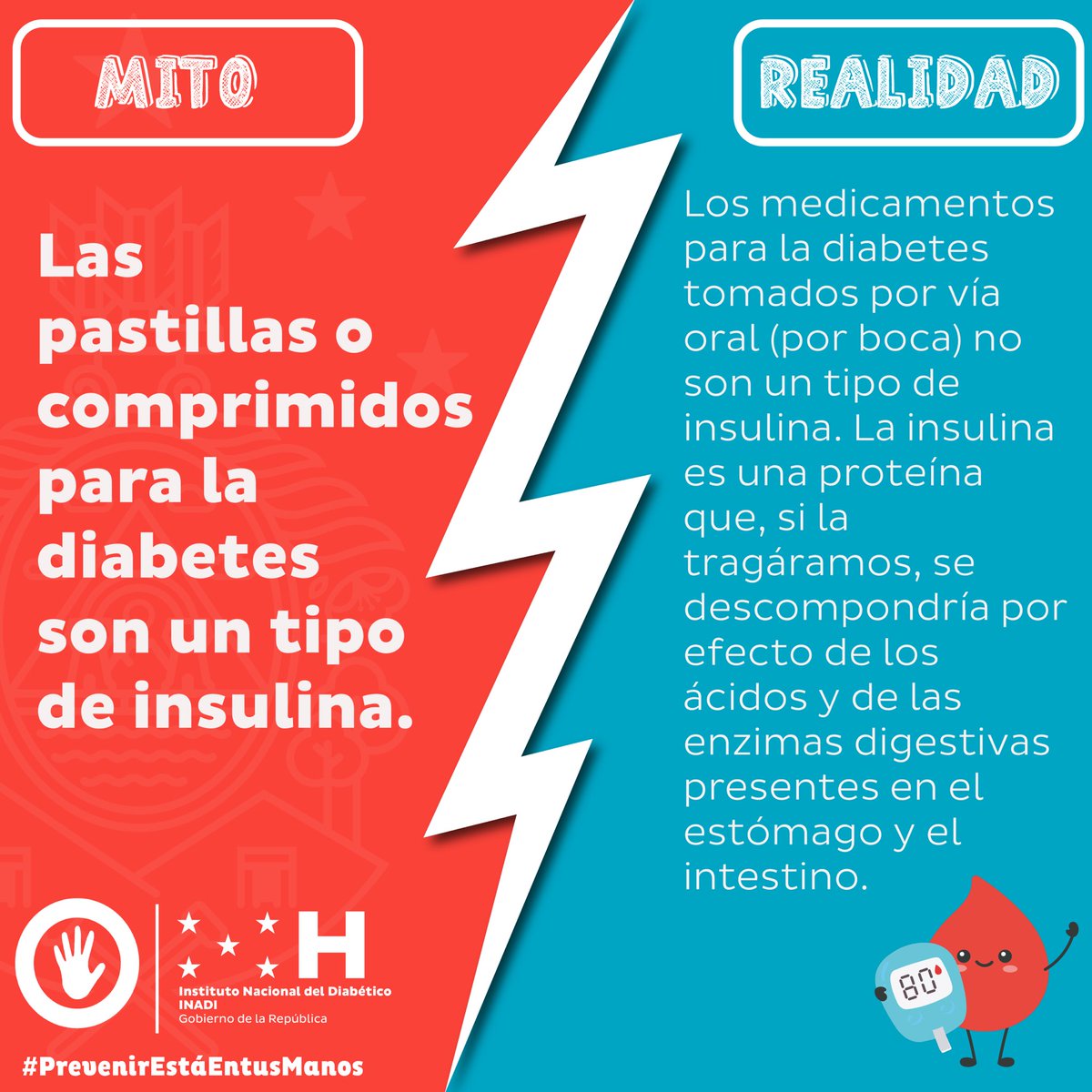 #Mitos vrs #Realidades
Envía esta imagen a familiares, amigos y conocidos para hacer eco. 

#AltoALaDiabetes 🤚🏻 #PrevenirEstáEnTusManos #SoyInadi #TeamInadi #XiomaraCumple 

Fuente: hopkinsallchildrens.org/Patients-Famil…