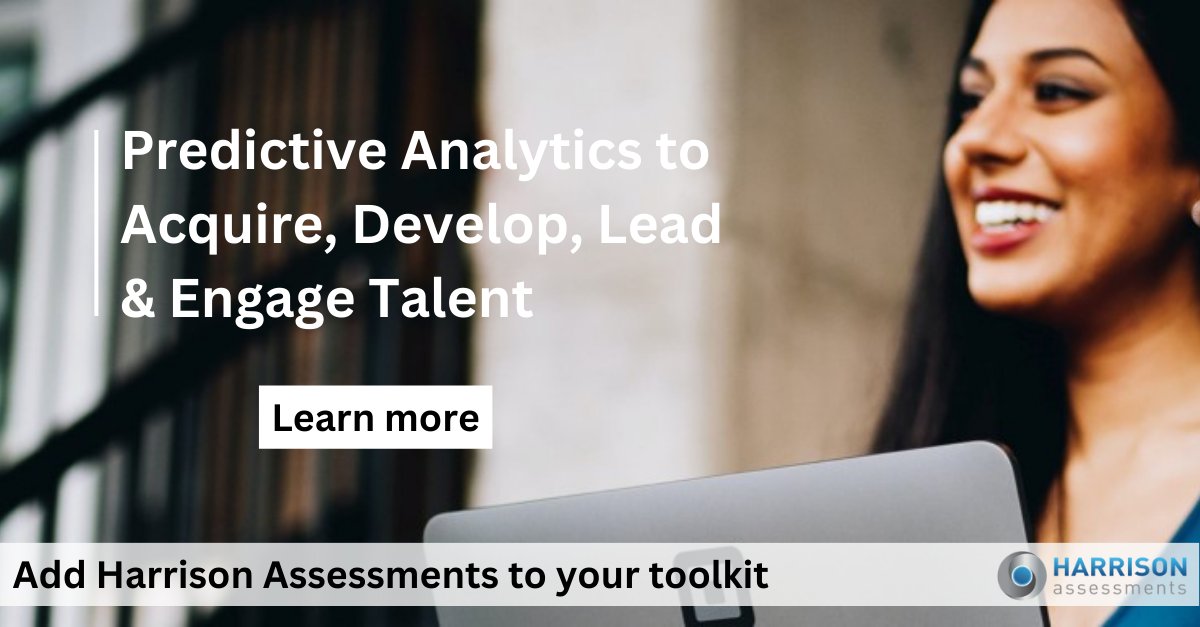 Pat_Hutc's tweet image. Maximise the use of predictive #talentanalytics - mailchi.mp/4e29fac9579a/b… Support L&amp;amp;D decisions with highly accurate #hranalytics
#behaviouralassessment #hrdata #behaviouralanalytics #harrisonassessments #hrtech #workforceanalytics #peopleanalytics #talentmanagement #talentdata