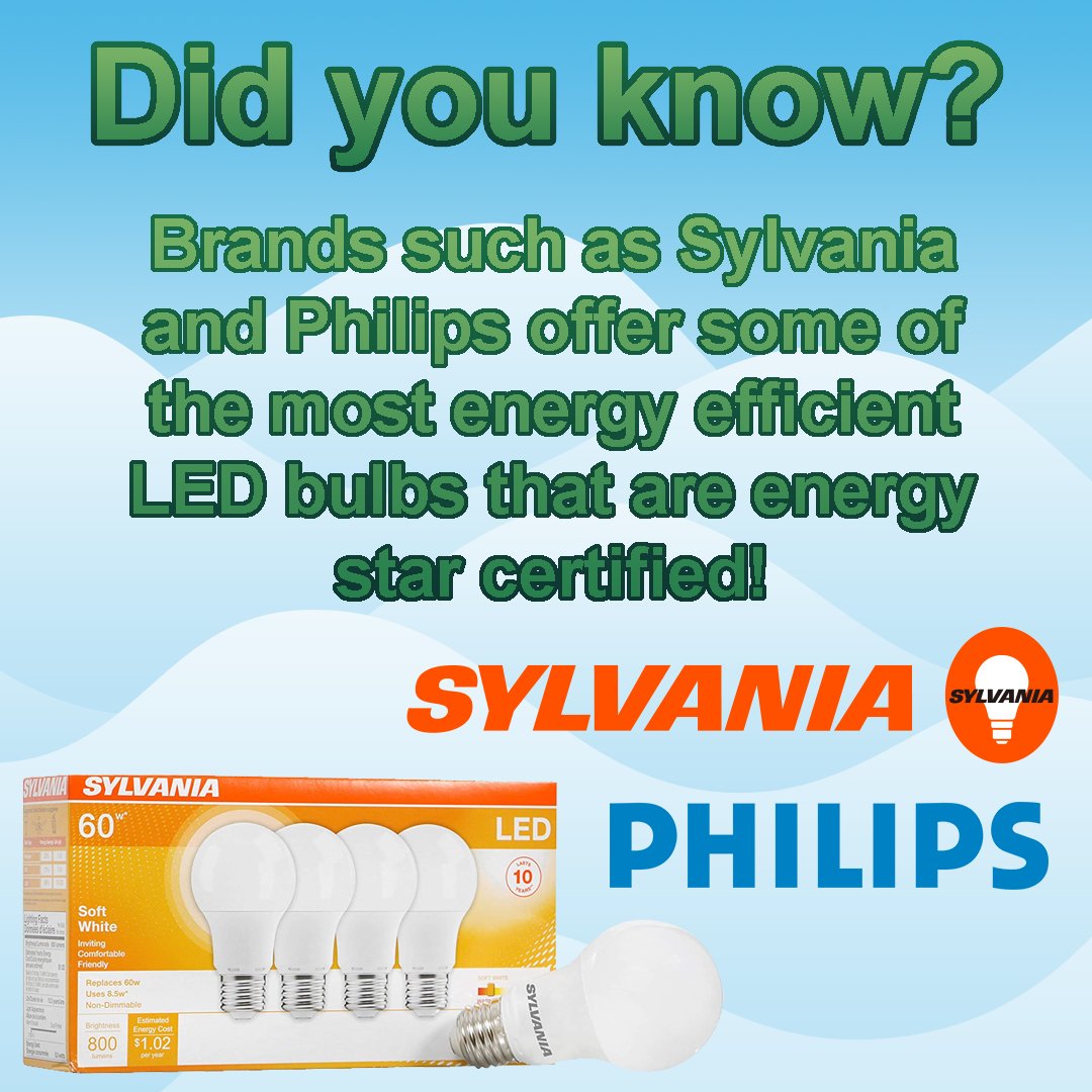 Here's a fun little fact about some of the best brands to get energy efficient LED Lights. Which brand do you use? #EnergySavings #GreenLiving #EnergyConservation #RenewableEnergy #EnergyRatings #HouseholdAppliances #SustainableLiving #EnergyEfficiency