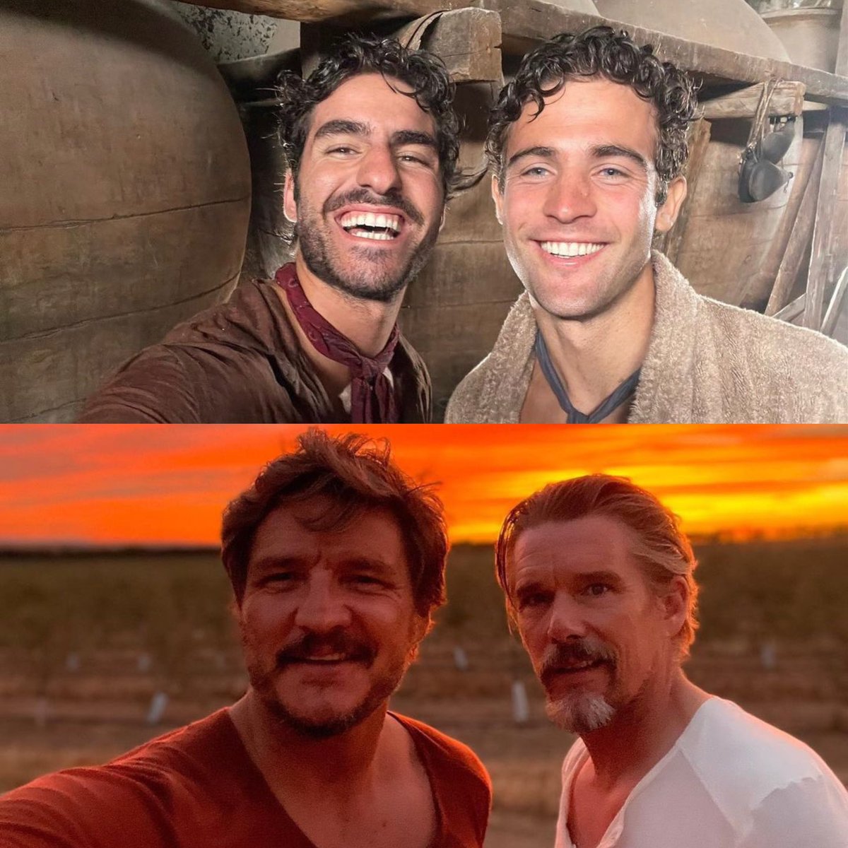 José Condessa and Jason Fernández play younger versions of Pedro Pascal and Ethan Hawke’s characters in Pedro Almodóvar’s ‘STRANGE WAY OF LIFE’