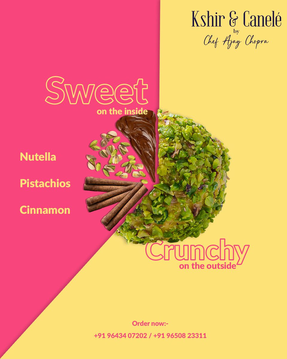KshirCanele's tweet photo. Pistachios, cinnamon and pumpkin spice,
add Nutella to the mix and make it twice as nice!
Place your orders on:-
+91 96434 07202 / +91 96508 23311
#mithaibox #delicacies #race #mithailover #mithai #indiansweets #taste #sweettreat #thursdaymorning #Thursday #Delhi #Gurgaon https://t.co/pAlr1U2LIU