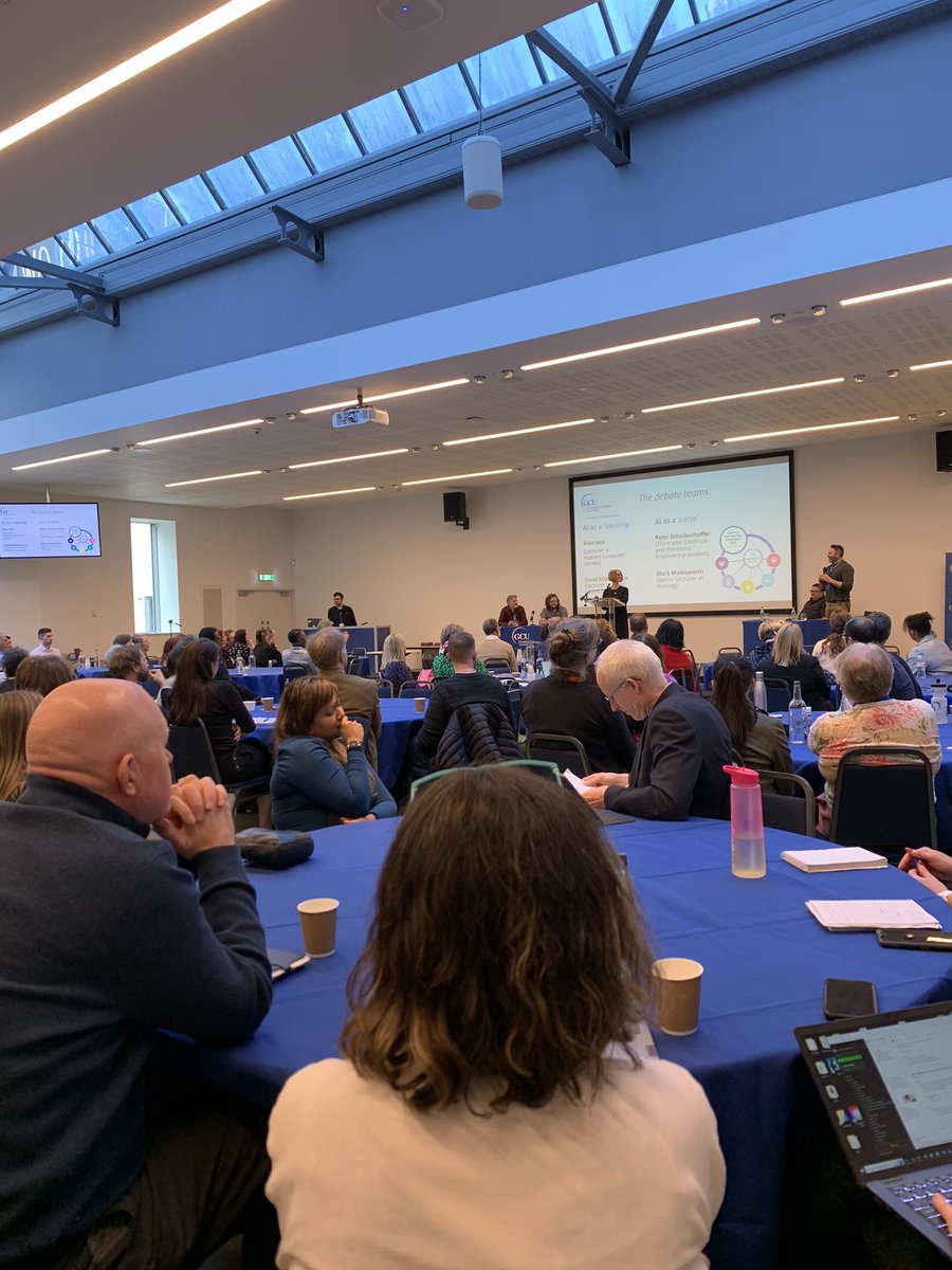 yekaka's tweet photo. Today at the #GCULandT2023 and listening to “The Great Teaching Debate: Artificial Intelligence (AI) and our Learning and Teaching:
A 'blessing'…or...a 'curse'?” https://t.co/sgex3qjvq3