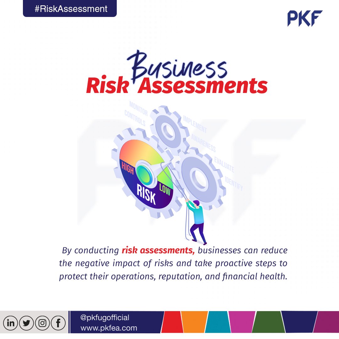 pkfugofficial's tweet photo. Regular risk assessments are crucial for businesses to identify and manage internal and external risks. This helps to reduce negative consequences and ensure risk management strategies are effective. #riskmanagement #riskassessments #riskadvisory #thinkPKF https://t.co/gL16R3hENy