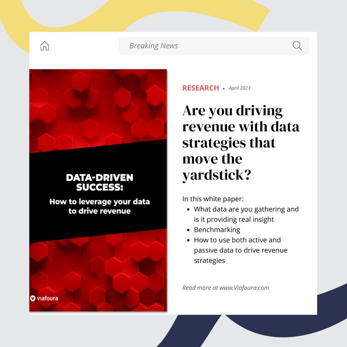 viafoura's tweet photo. We've compiled 3 years of data in our new research piece:
DATA-DRIVEN SUCCESS: How to leverage your data to drive revenue

Read the whitepaper: https://t.co/HMXqERczIU 
#datastrategy #publishers https://t.co/4H1mZDYI2R