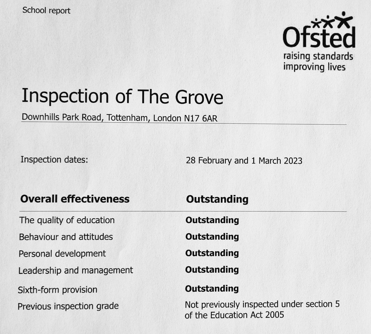 It's official...... We're Outstanding! #thegrove #wedidit #proud