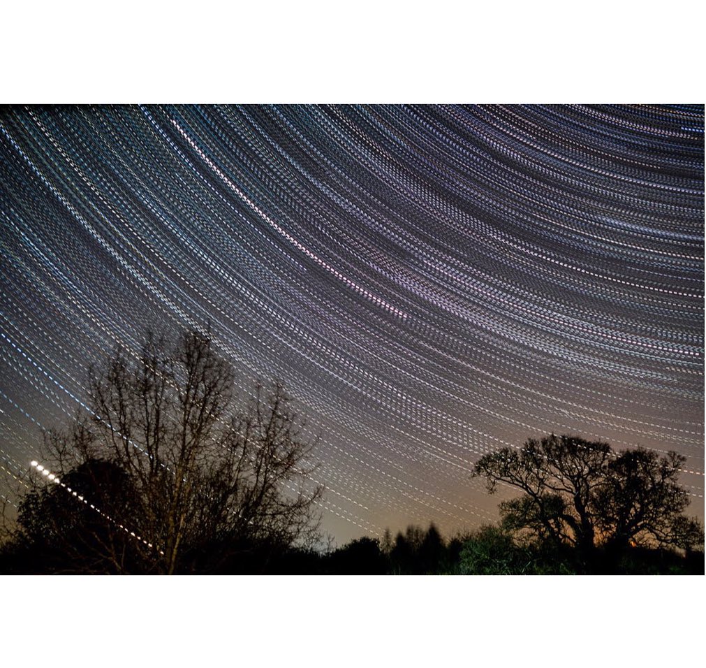 Star trails over a Suffolk farm #startrails #stars #nightsky #darkskies #ThePhotoHour #visitsuffolk