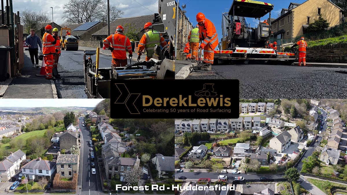 New for old on Forest Road, Huddersfield. The successful refurbishment of Footpaths, Carriageway and white lining rounded up another West Yorkshire surfacing scheme for DerekLewis.

DerekLewis… Celebrating 50 years of service to the road surfacing industry.

#roadsurfacing