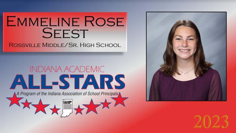 HornetsGuidance's tweet photo. Congratulations Emmeline on being named a 2023 Indiana Academic All-Star! Emmeline has also been named a Semifinalist for the 2023 US Presidential Scholars.  She is one of 628 students nationwide selected from a pool of over 5,000.  @DunnShann @terrylthompson6 @RossvilleSchool https://t.co/DqQbckUNEd