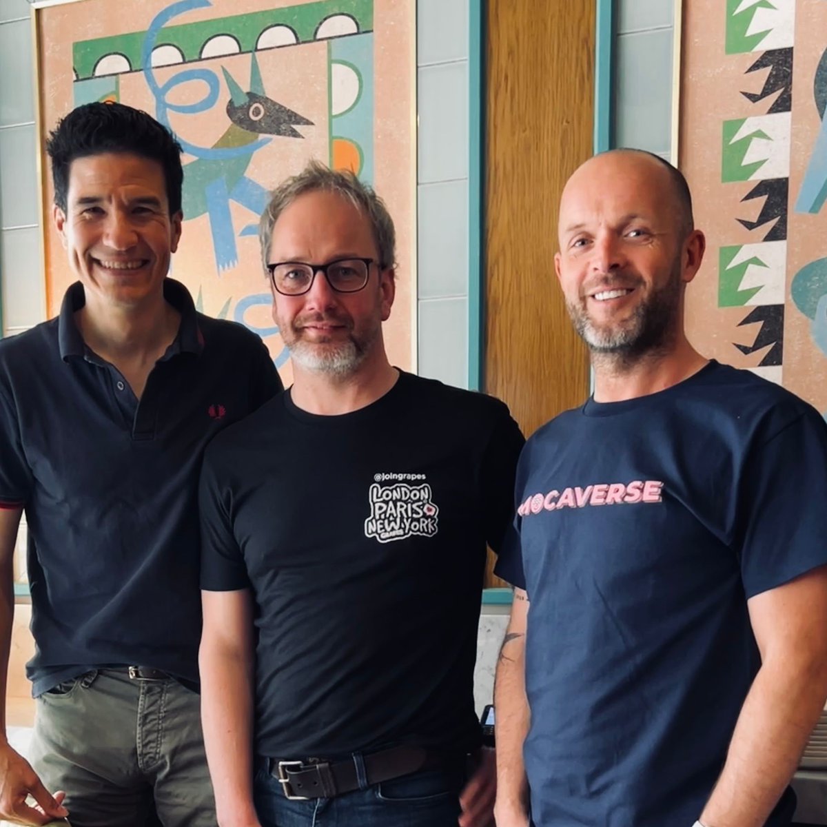 Good Morning🍇

Today we met with <a href="/viewfromhk/">Robby Yung ⦿⦿⦿</a>, CEO of <a href="/animocabrands/">Animoca Brands</a>, one of our Grape Advisors!

Big announcement coming soon…👀