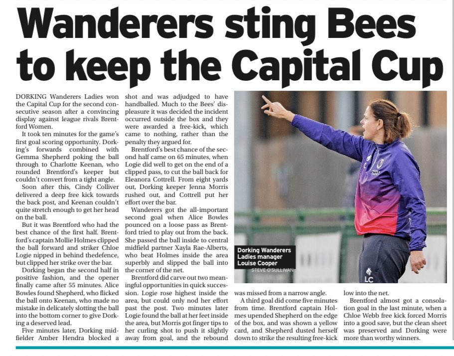 Dorking Wanderers Women (@dwfcwomen) on Twitter photo WANDERERS IN THE NEWS 📰
Pick up a copy of today's <a href="/newsmolevalley/">Mole Valley News</a> for all the latest club news 👀
<a href="/loucooper8/">Louise Cooper</a> <a href="/Nott9/">Kerry Knott</a> <a href="/spandiddy/">Martín González</a> WANDERERS IN THE NEWS 📰
Pick up a copy of today's <a href="/newsmolevalley/">Mole Valley News</a> for all the latest club news 👀
<a href="/loucooper8/">Louise Cooper</a> <a href="/Nott9/">Kerry Knott</a> <a href="/spandiddy/">Martín González</a>