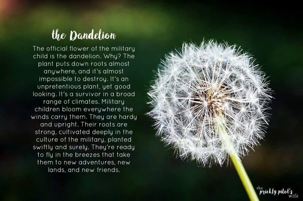 TWilsonOttawa's tweet photo. April is #MilitaryChildMonth 500k Canadian children have parents who serve, get deployed, posted. The dandelion represents their resilience, ability to root wherever the wind takes them. When a soldier serves their country, so does the whole family. 🇨🇦 👨‍👩‍👧‍👦 #SupportOurTroops #BRAT https://t.co/hxFATyGtIl